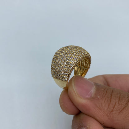 14K Dome Diamond Ring