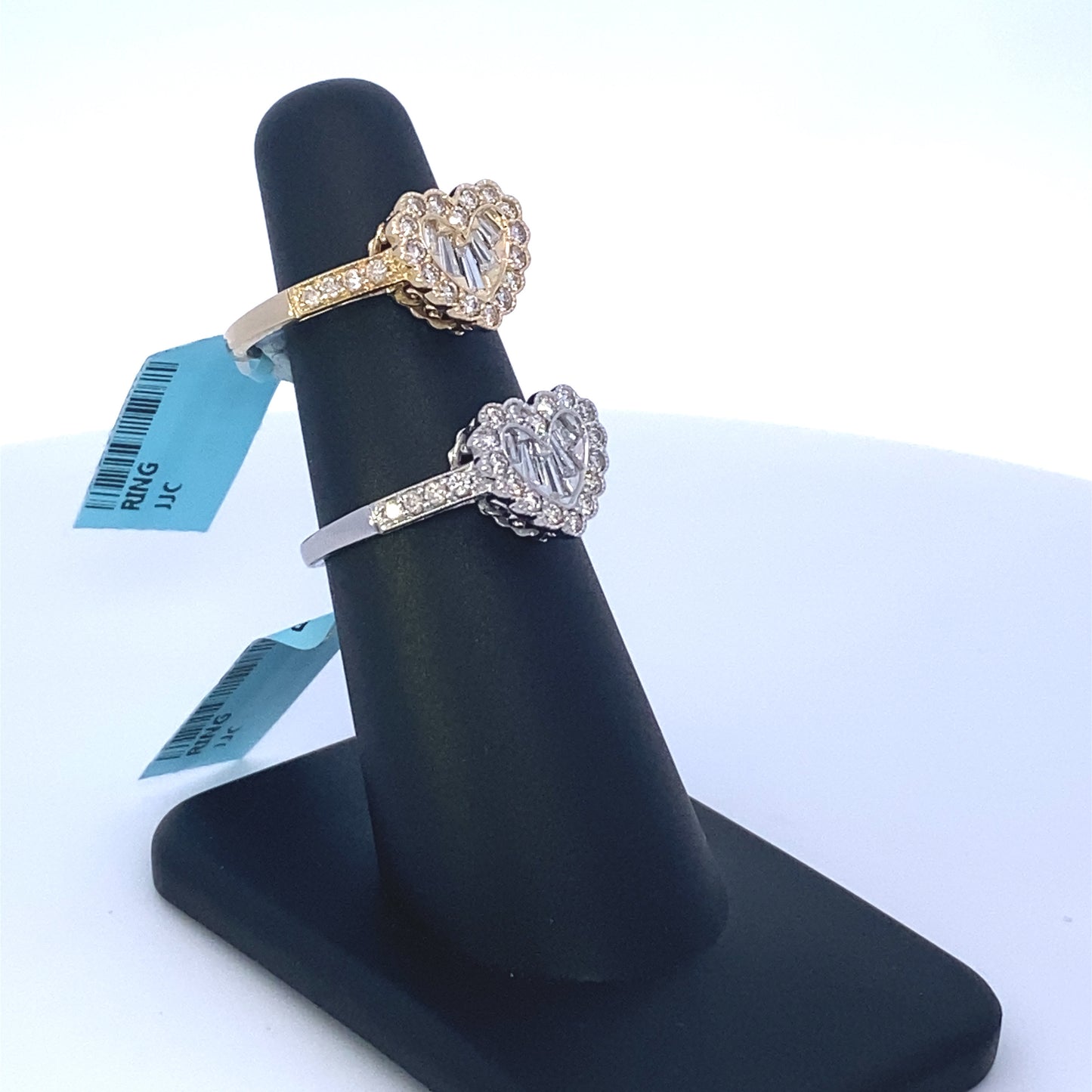 14K Diamond Baguette Heart Ring