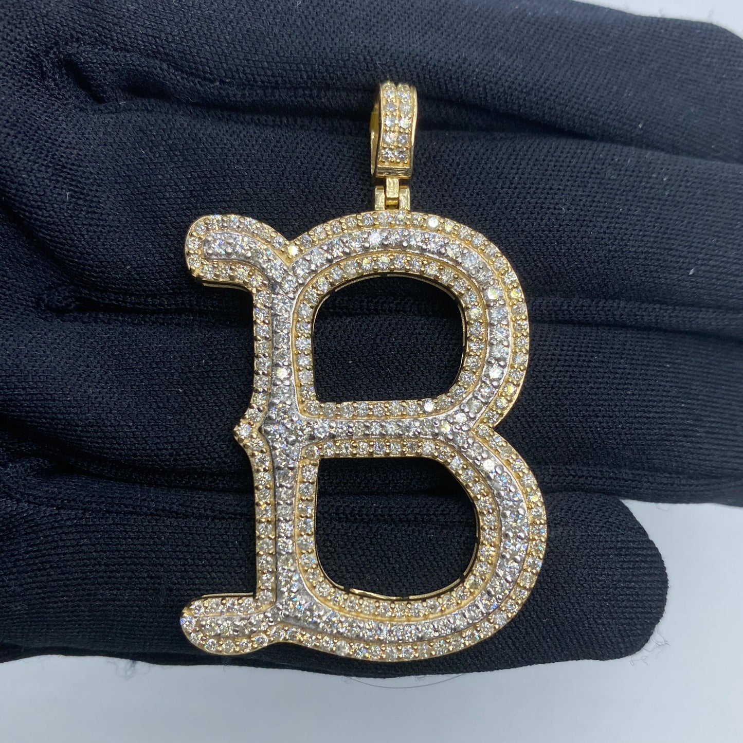 Initial B Old English Pendant