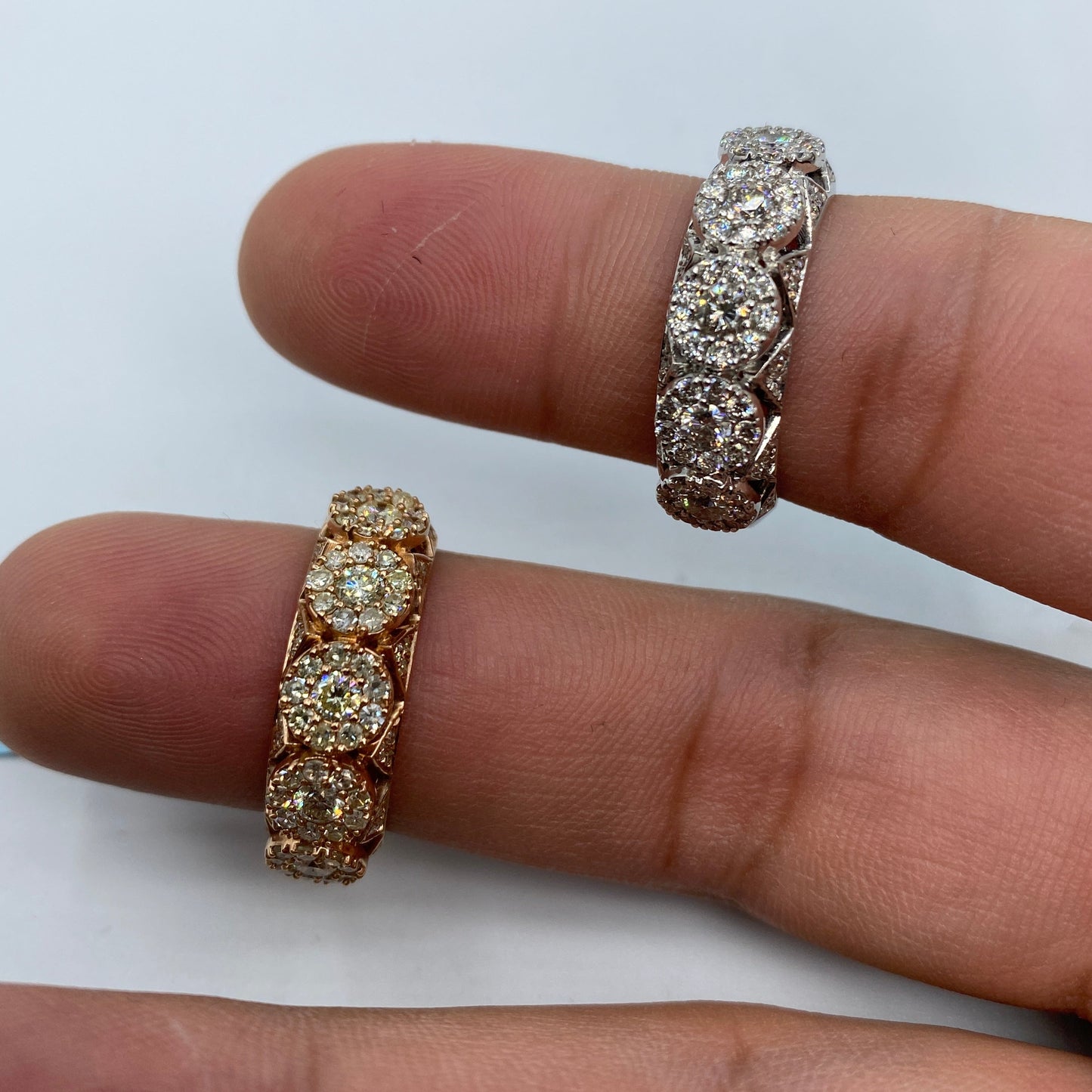 14K Space Flower Diamond Ring 1.8ct