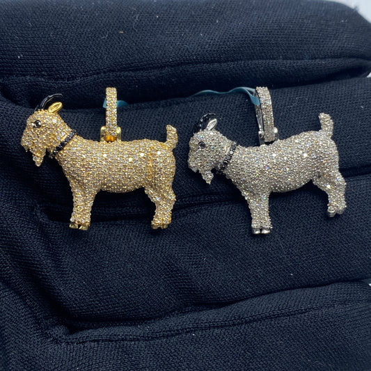 14K Goat Diamond Pendant