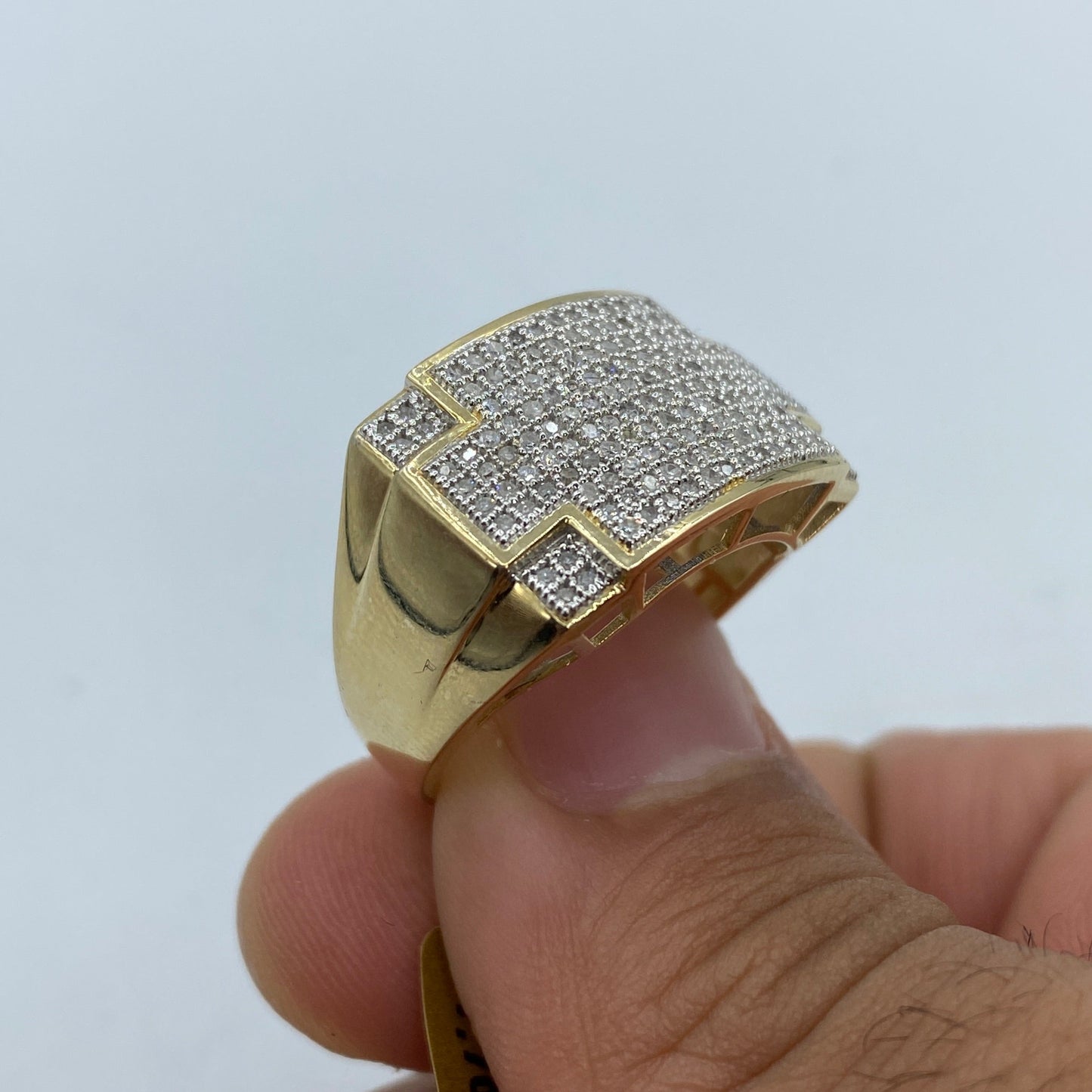 10K Rectangle Puzzle Piece Diamond Ring