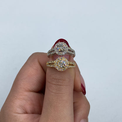 14K Adore Halo Circle Diamond Engagement Ring