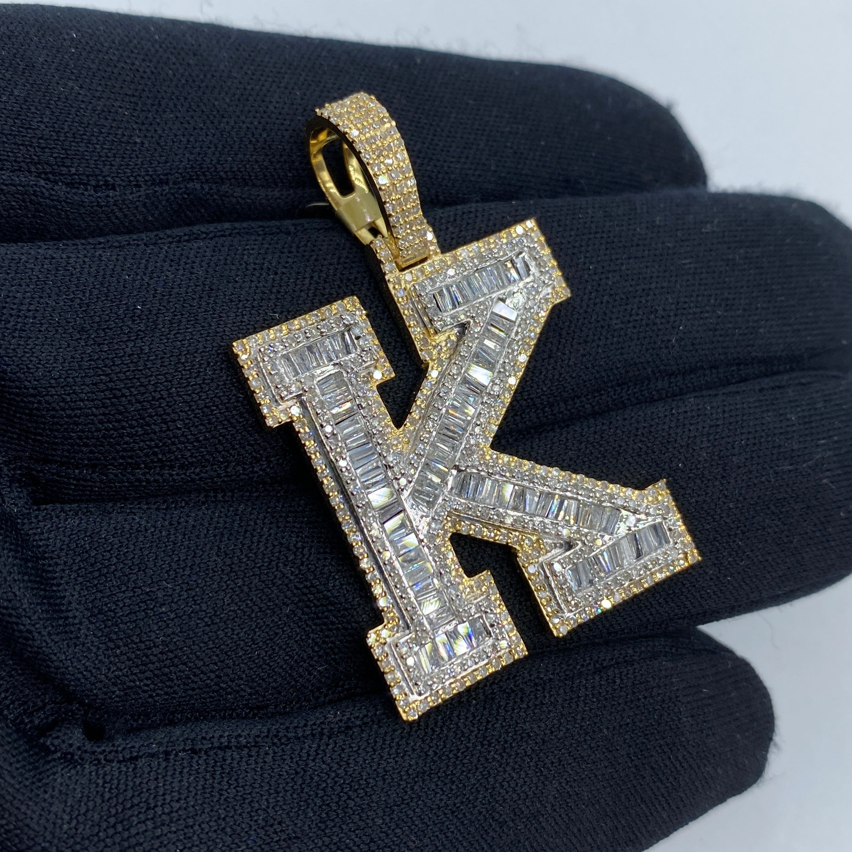 10k online initial K pendant