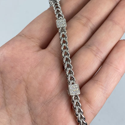 18K 6.3MM Box Cuban Diamond Chain 16"