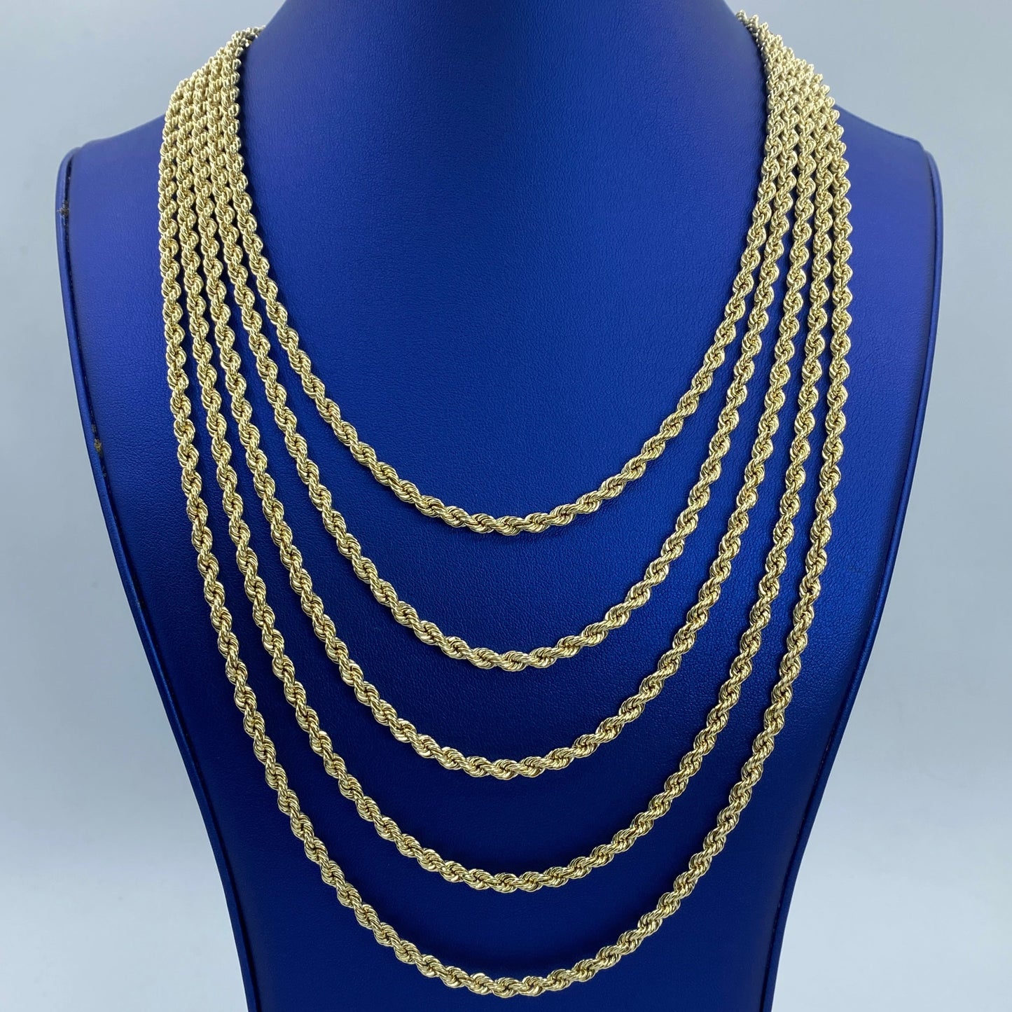 10K 4MM Rope Chain 18-26"