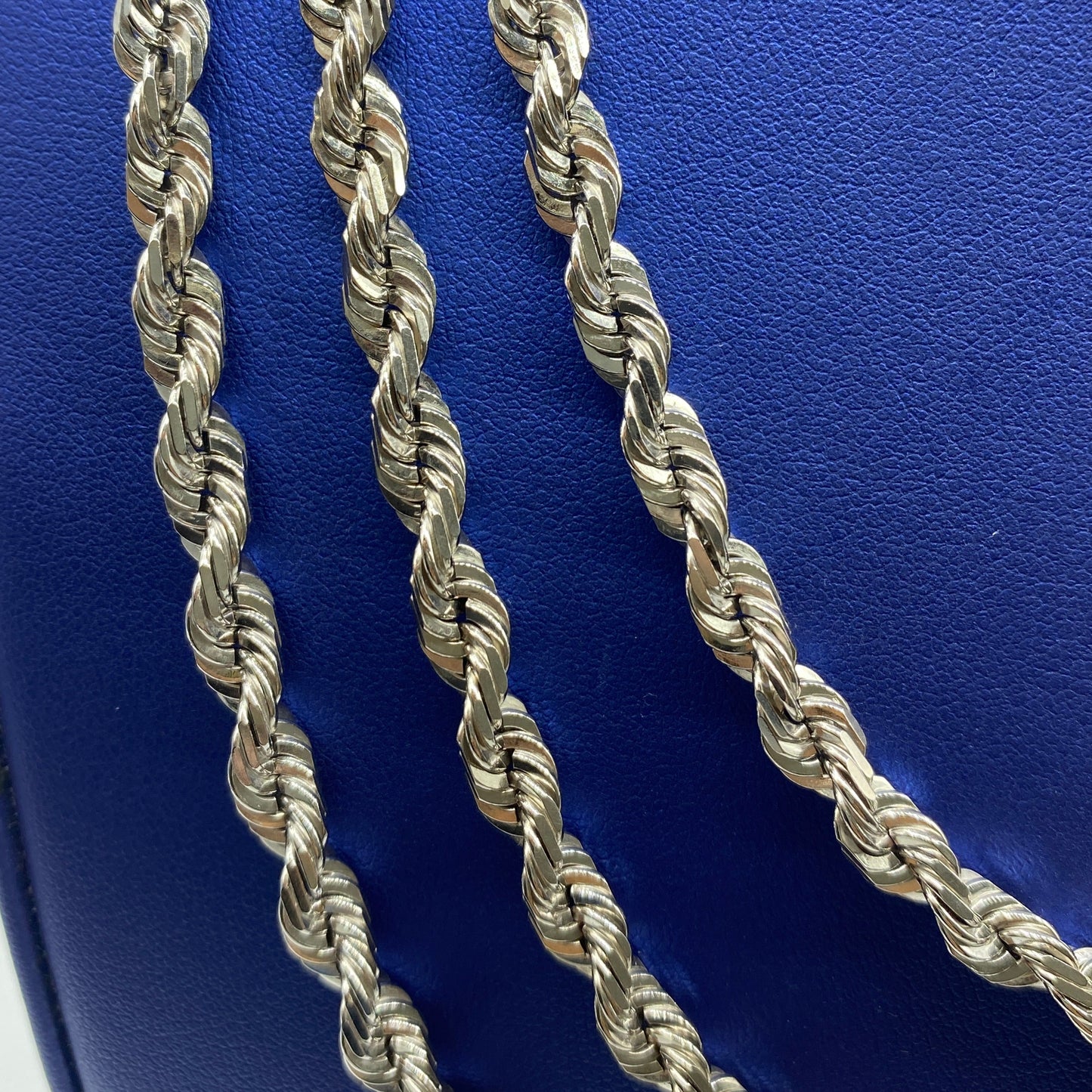 5.8MM Rope Chain in White Gold 20-24"