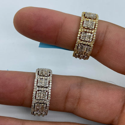 14K French Diamond Baguette Ring