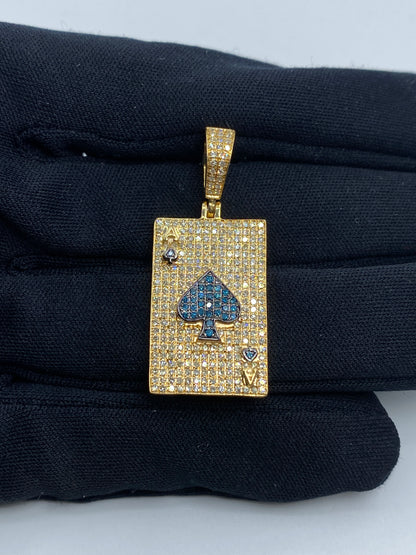 Ace of Spades Playing Card Pendant