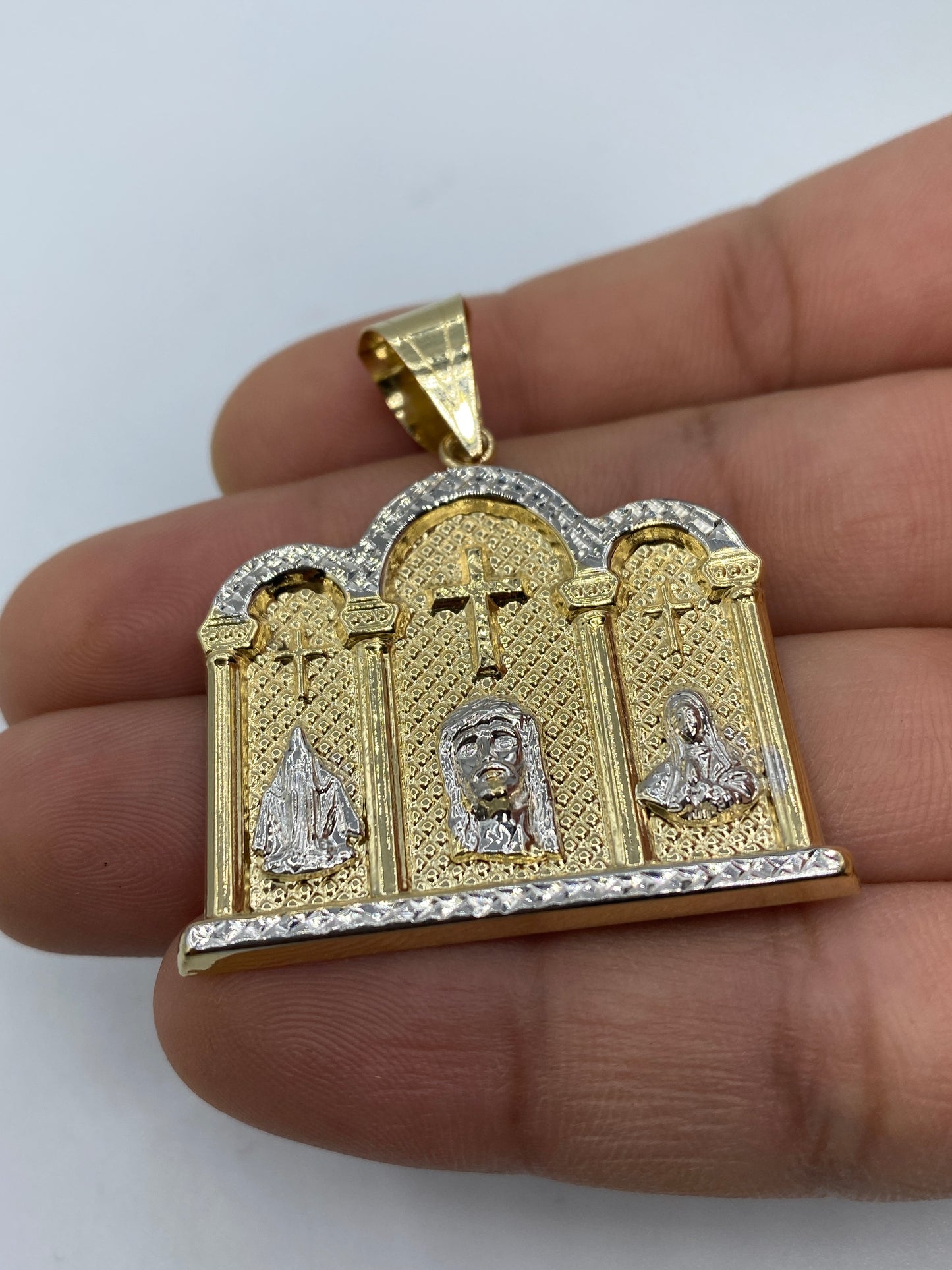 14K Cathedral Pendant