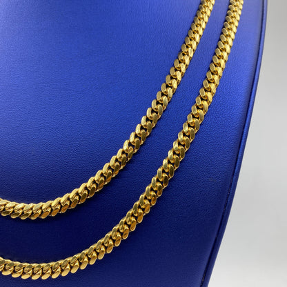 14K 6.2MM Solid Miami Cuban Link Chain 24-26"