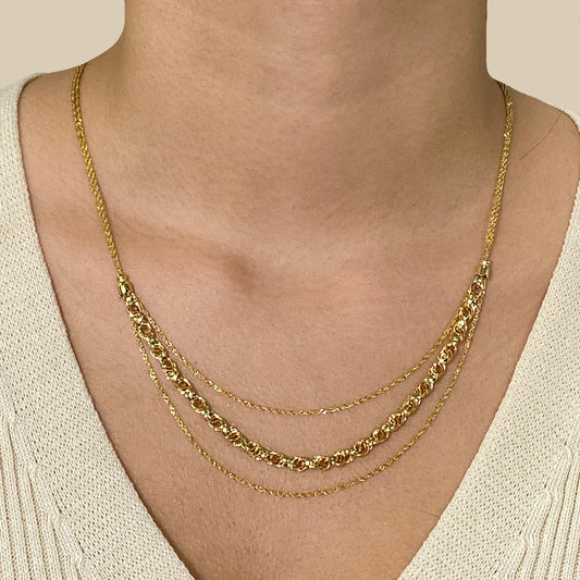 10K Layered Gold Necklace