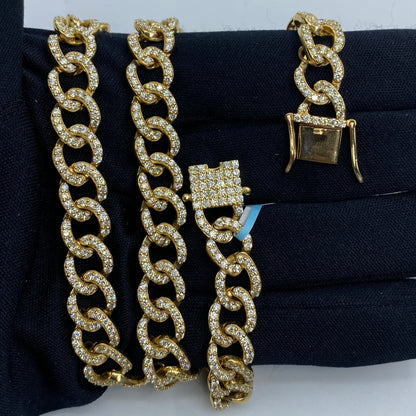 14K Cuban Diamond Necklace