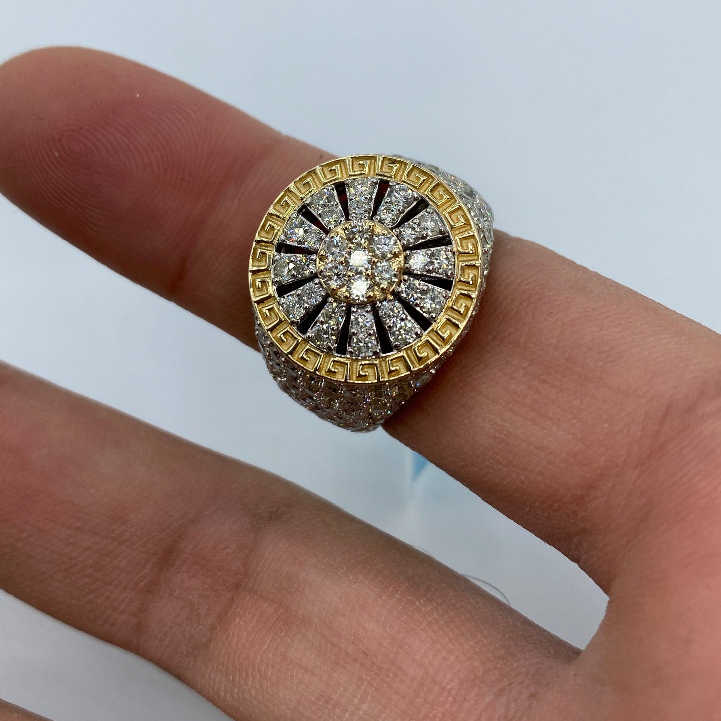 14K Circle Web Diamond Ring