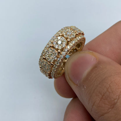 14K Eternity Flower Diamond Ring 6.8ct