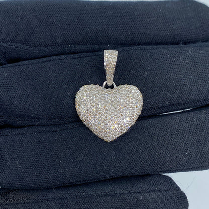 10K Heart Diamond Pendant