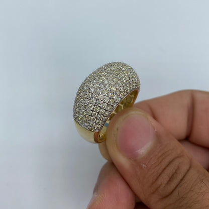 14K Dome Diamond Ring