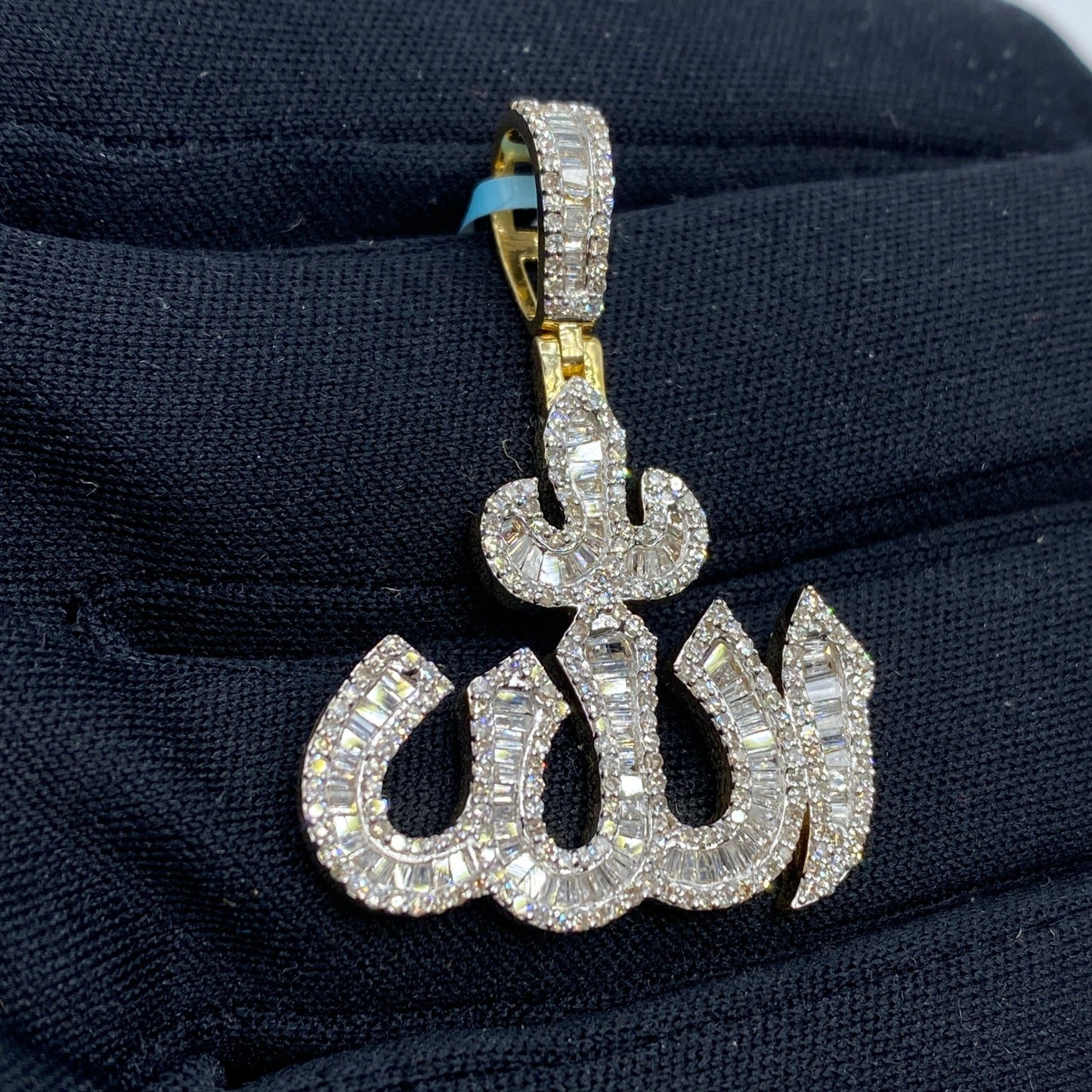 14K Allah Baguette Pendant