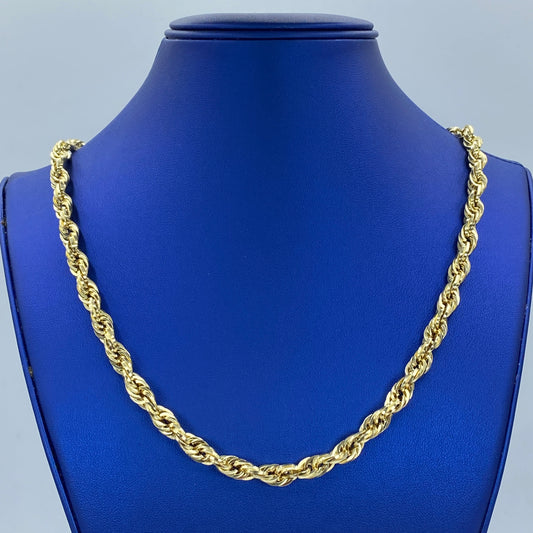 10K 7MM Rope Chain 21"