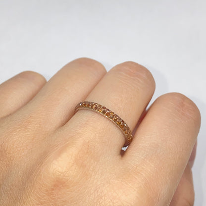 14K Saturn Infinity Diamond Ring
