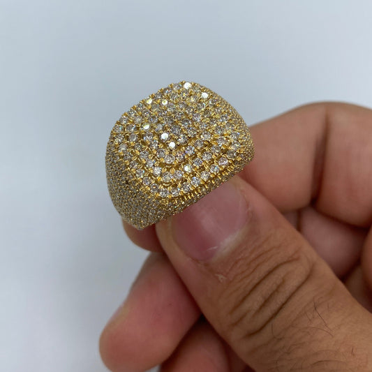 14K Rounded Square Diamond Ring