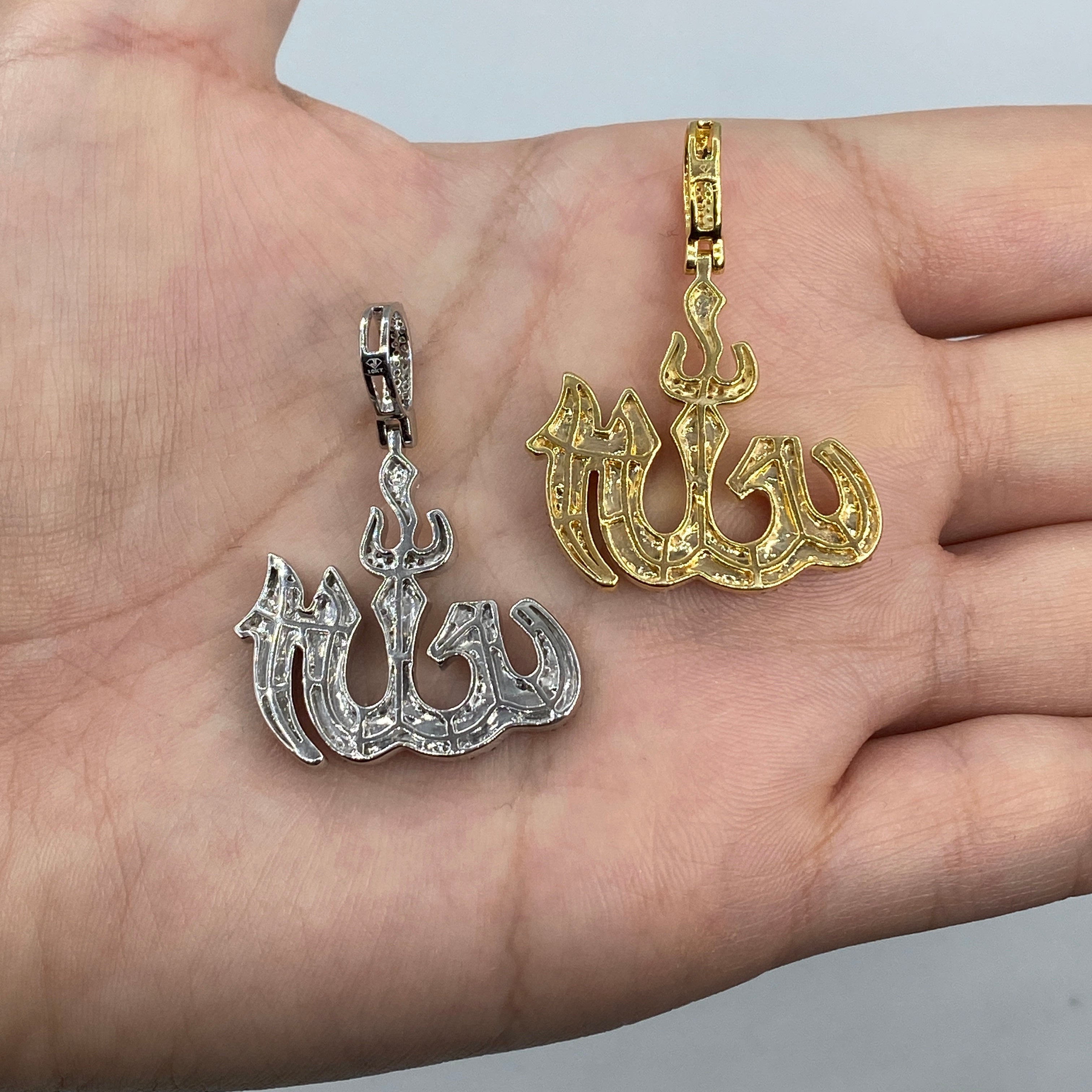 Shops diamond allah chain