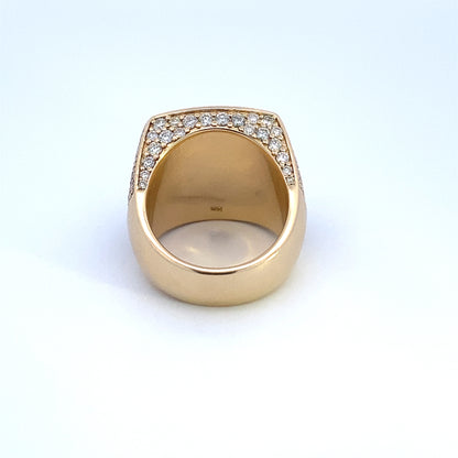 14K Jumbo Square Diamond Ring