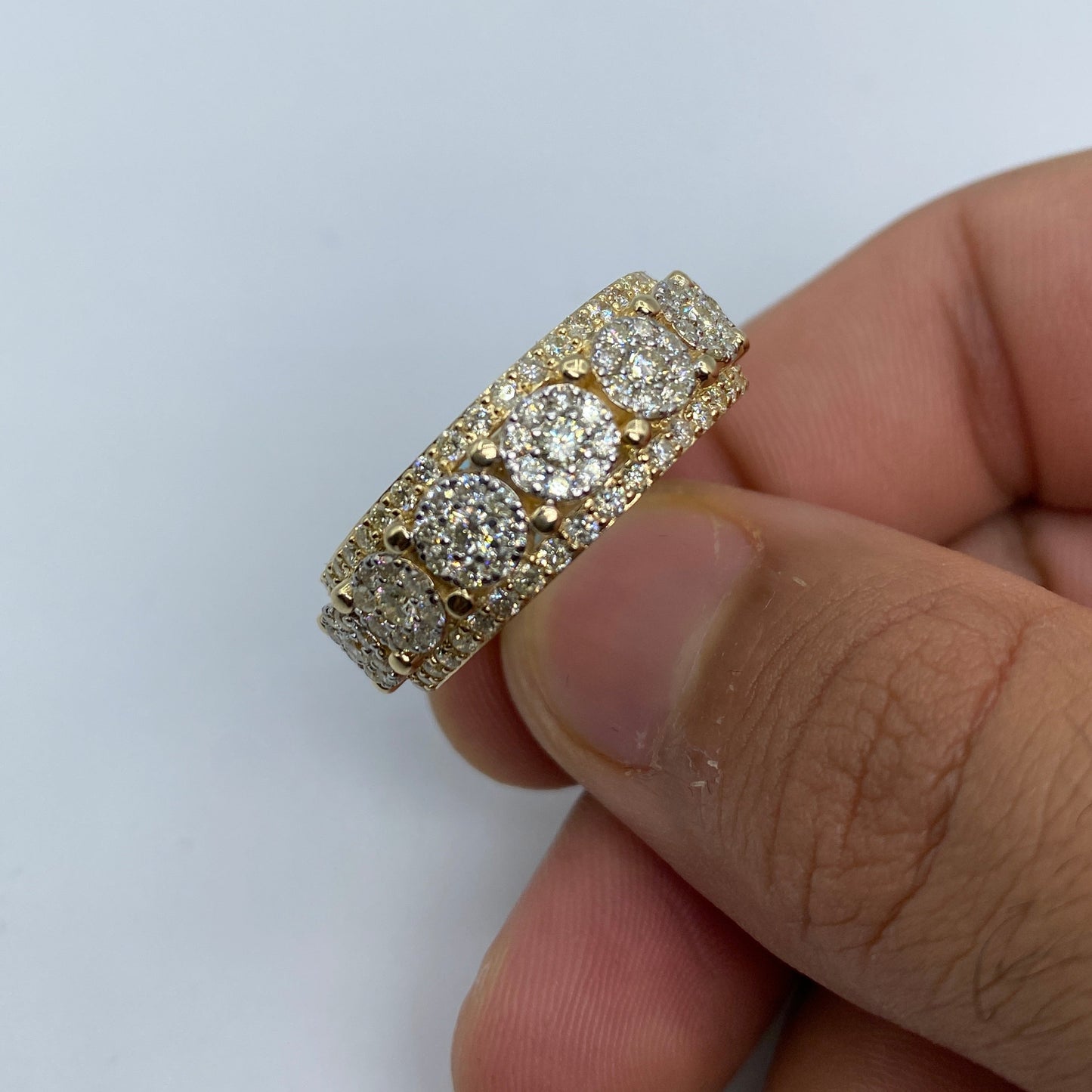 14K Eternity Flower Diamond Ring 7.3ct