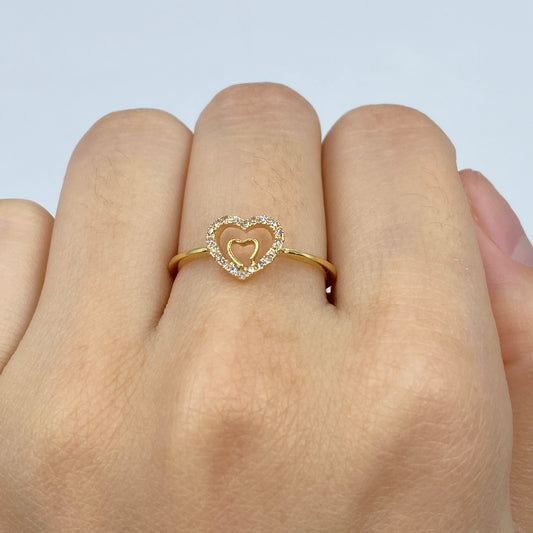 14K Amor Heart Diamond Ring