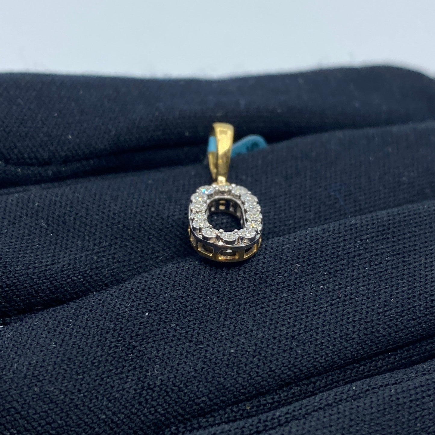 14k Number 0 Diamond Pendant