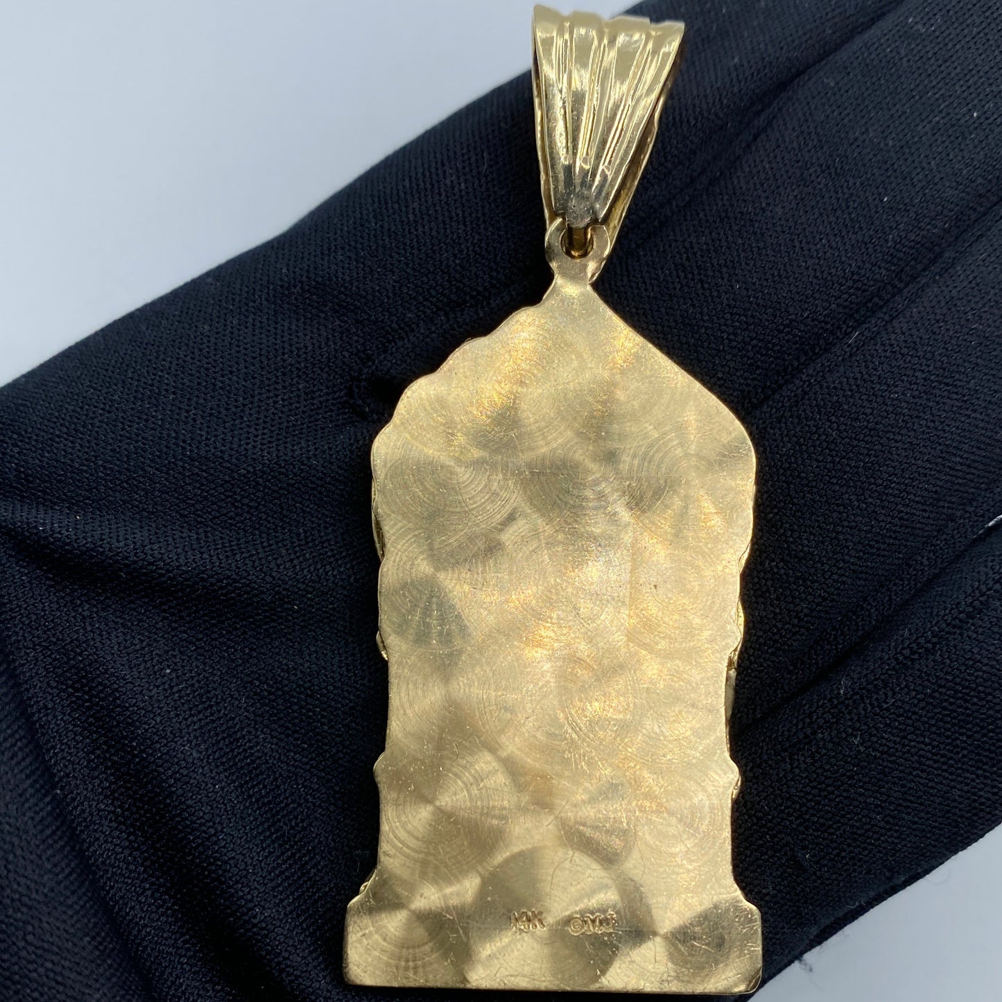 14K Saint Lazarus in the House Pendant