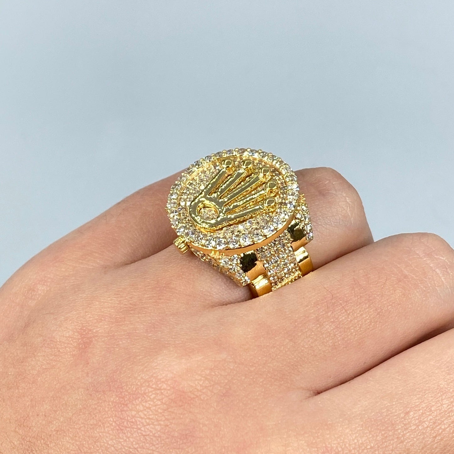 14K Jumbo Crown Diamond Ring