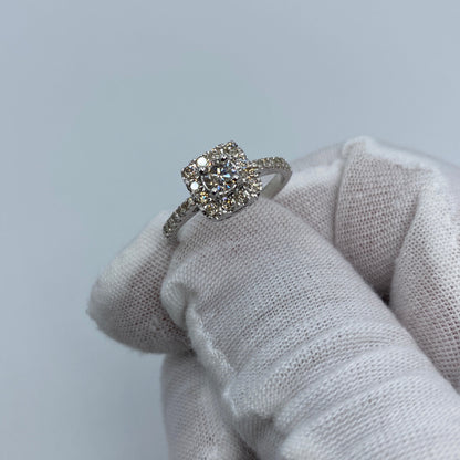 14K Luxe Square Diamond Engagement Ring