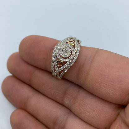 14K Love Cage Diamond Engagement Ring
