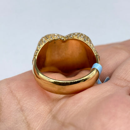 14K Heart Diamond Ring