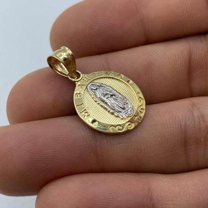 14K Mi Bautizo Round Pendant