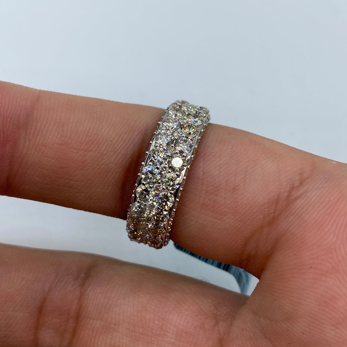 14K Diamond All Around Ring Band